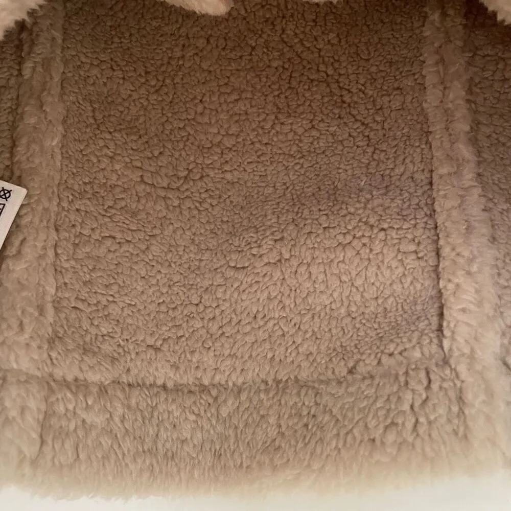 Mayoral Fleece Lined Faux Suede Coat Jacket size 4